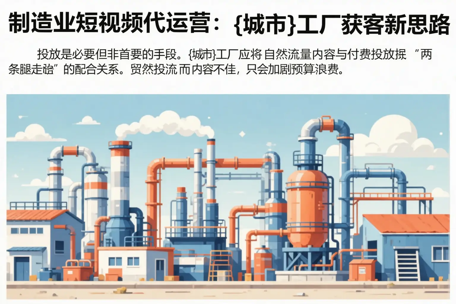 制造业短视频代运营:蛟河工厂获客新思路